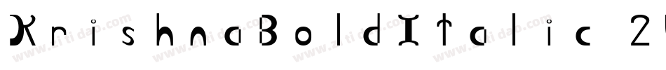 KrishnaBoldItalic-2V7v字体转换