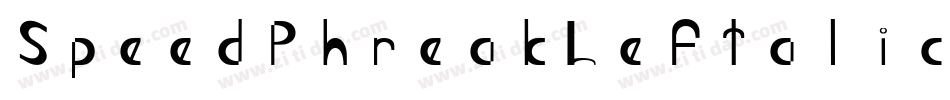 SpeedPhreakLeftalic-K7V17字体转换
