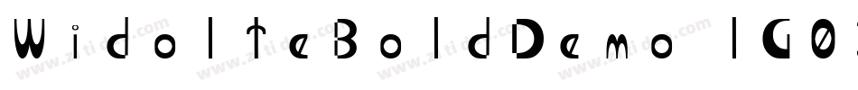 WidolteBoldDemo-lG0Z字体转换