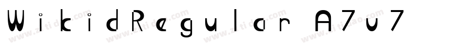 WikidRegular-A7v7字体转换