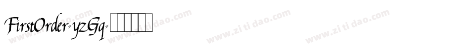 FirstOrder-yzGq字体转换