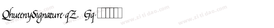QhueenySignature-qZ0Gq字体转换