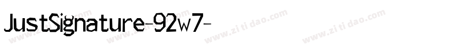 JustSignature-92w7字体转换