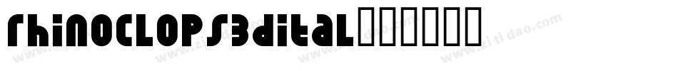 rhinoclops3dital字体转换