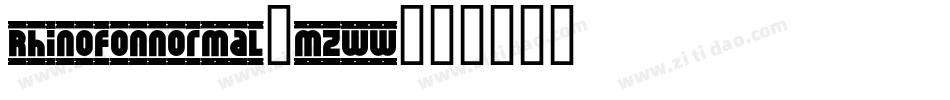 RhinofonNormal-MZww字体转换