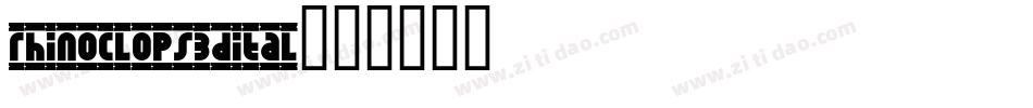 rhinoclops3dital字体转换
