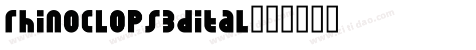 rhinoclops3dital字体转换