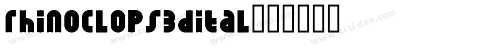 rhinoclops3dital字体转换