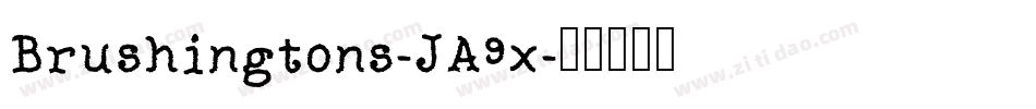 Brushingtons-JA9x字体转换