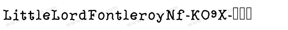 LittleLordFontleroyNf-KO9X字体转换
