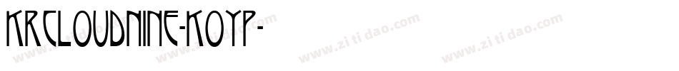 KrCloudNine-K0Yp字体转换