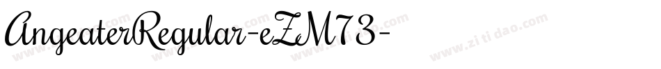AngeaterRegular-eZM73字体转换