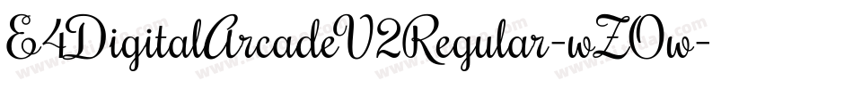 E4DigitalArcadeV2Regular-wZOw字体转换