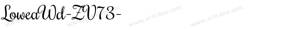 LoweaWd-ZV73字体转换