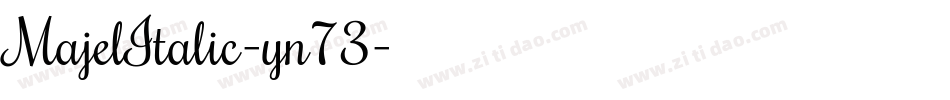 MajelItalic-yn73字体转换