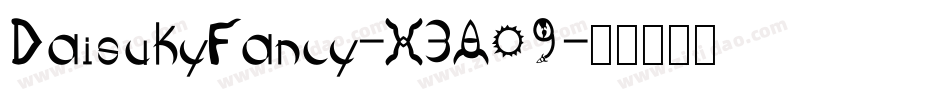 DaisukyFancy-X3A09字体转换