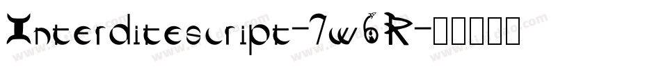 Interditescript-7w6R字体转换