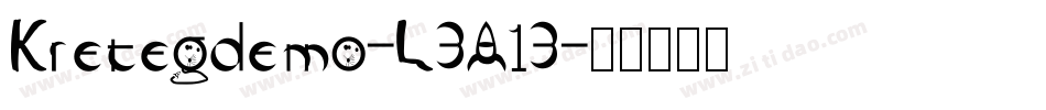 Kretegdemo-L3A13字体转换