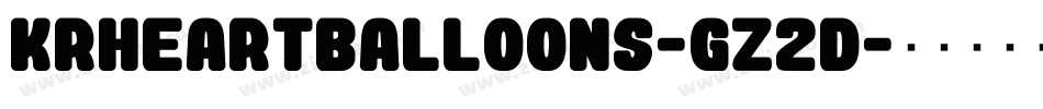 KrHeartBalloons-GZ2D字体转换