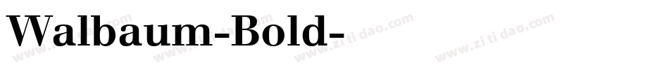 Walbaum-Bold字体转换