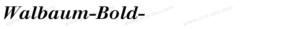 Walbaum-Bold字体转换