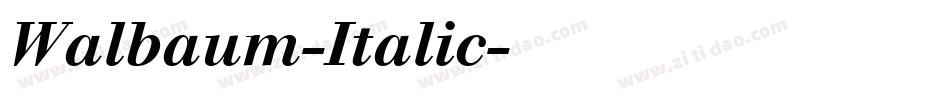 Walbaum-Italic字体转换