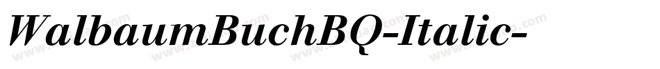WalbaumBuchBQ-Italic字体转换