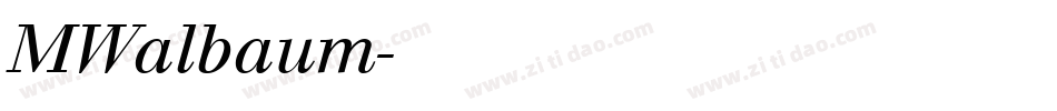 MWalbaum字体转换