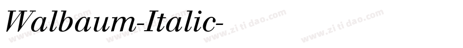 Walbaum-Italic字体转换
