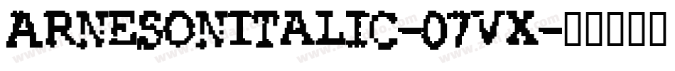 ArnesonItalic-07vX字体转换