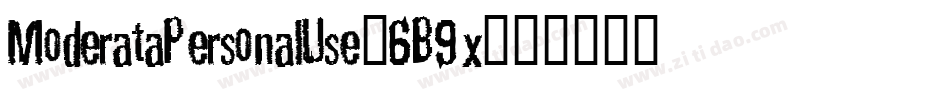 ModerataPersonalUse-6B9x字体转换