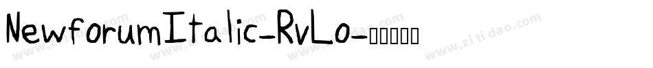 NewforumItalic-RvLo字体转换