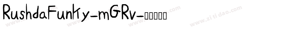 RushdaFunky-mGRv字体转换