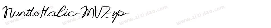 NunitoItalic-MVZvp字体转换