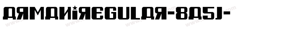 ArmaniRegular-8A5J字体转换