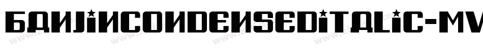 BanjinCondensedItalic-MVV8B字体转换