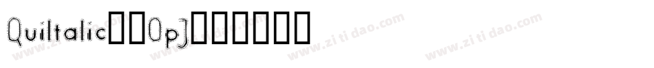 Quiltalic-8OpJ字体转换