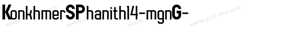 KonkhmerSPhanith14-mgnG字体转换