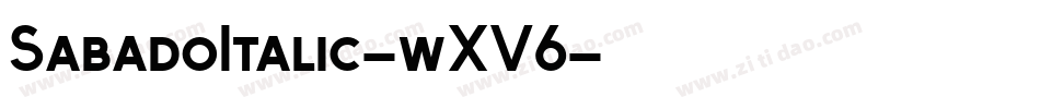 SabadoItalic-wXV6字体转换