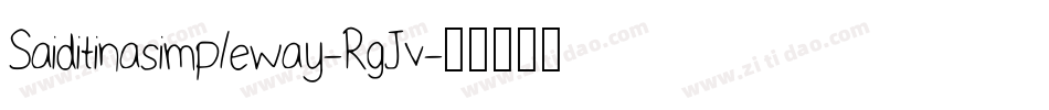 Saiditinasimpleway-RgJv字体转换