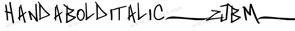 HandaBoldItalic-ZjBm字体转换
