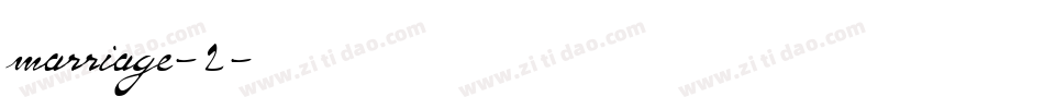 marriage-2字体转换