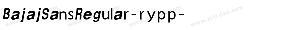 BajajSansRegular-rypp字体转换