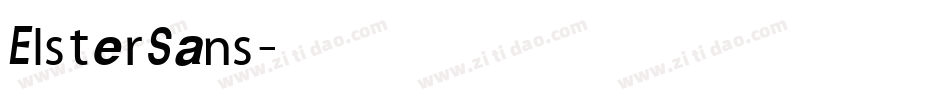 ElsterSans字体转换