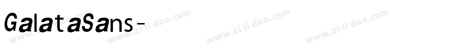GalataSans字体转换