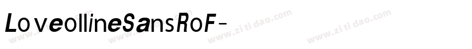 LoveollineSansRoF字体转换