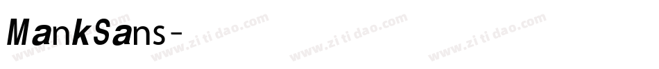 MankSans字体转换