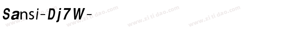 Sansi-Dj7W字体转换
