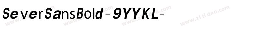 SeverSansBold-9YYKL字体转换