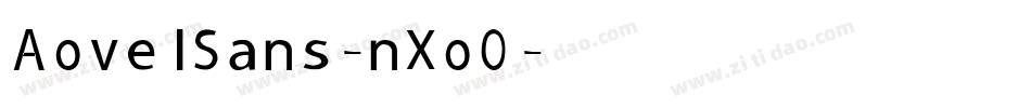 AovelSans-nXoO字体转换